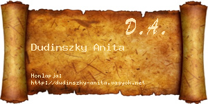 Dudinszky Anita névjegykártya